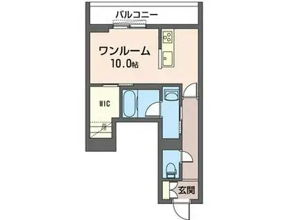 エムフェリス(ワンルーム/3階)の間取り写真