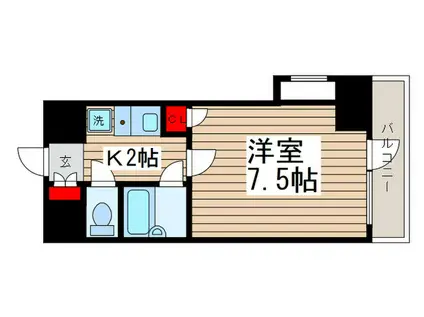 アクシス大久保(1K/5階)の間取り写真