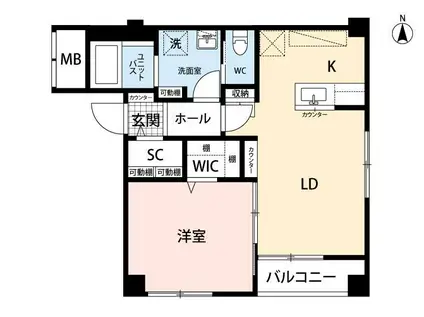 LALBA DI SECONDO(1LDK/3階)の間取り写真