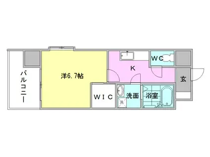 RUPIEレジデンス赤坂南(1K/4階)の間取り写真