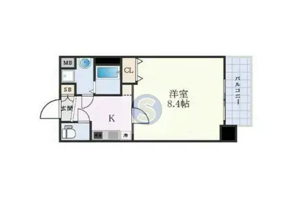 プレサンス京都洛南(1K/5階)の間取り写真