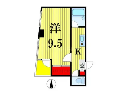 カーサポラリス(1K/3階)の間取り写真