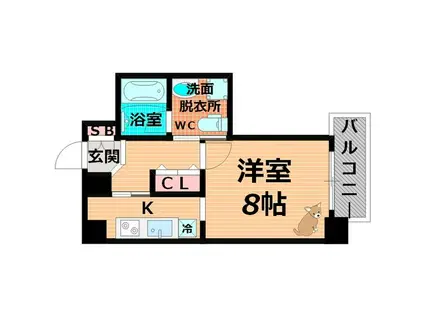 デイグラン鶴見(1K/3階)の間取り写真