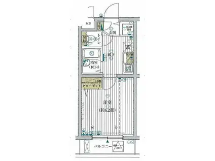 プレール・ドゥーク東京ノースIII(1K/3階)の間取り写真
