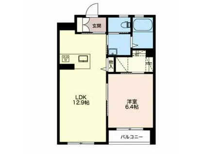 フェリス(1LDK/1階)の間取り写真