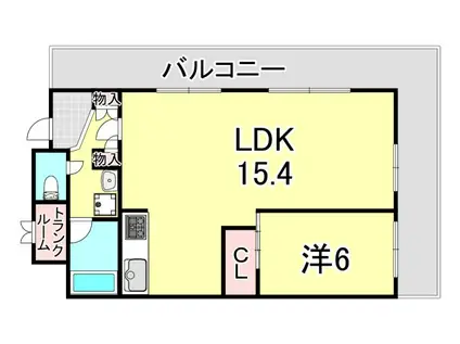 藤和ライブタウン本山(1LDK/2階)の間取り写真