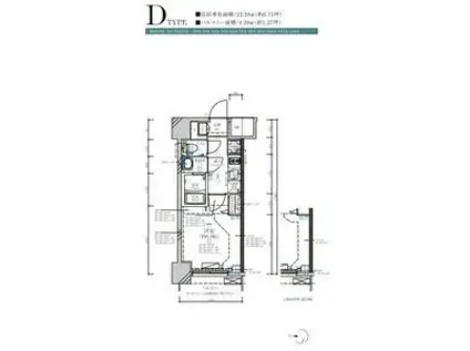 ディアレイシャス名古屋大須通(1K/7階)の間取り写真