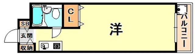 ワコーレ篠原中町(ワンルーム/3階)の間取り写真