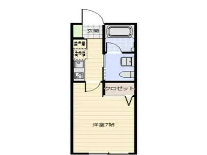 プラネアドール柏(1K/2階)の間取り写真