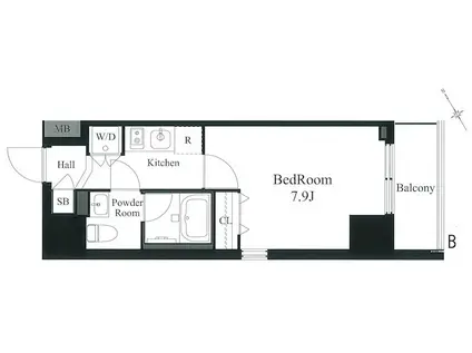 ラティエラ秋葉原(1K/7階)の間取り写真