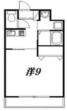 アミ鹿谷(1K/2階)の間取り写真