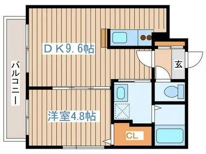 PRIME URBAN北11条(1DK/8階)の間取り写真