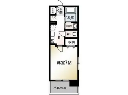 インテンション(1K/10階)の間取り写真