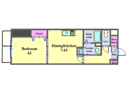 桜レジデンス(1DK/3階)の間取り写真