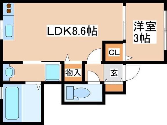 BRISE HIMEJI HIGASHI(1LDK/1階)の間取り写真