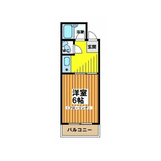 参宮橋五番館(1K/2階)の間取り写真