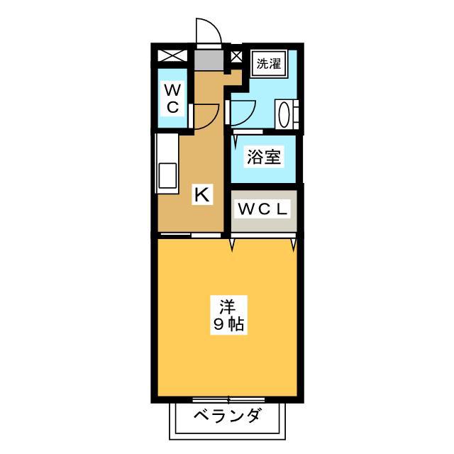 サニーウェルDEN(1K/2階)の間取り写真