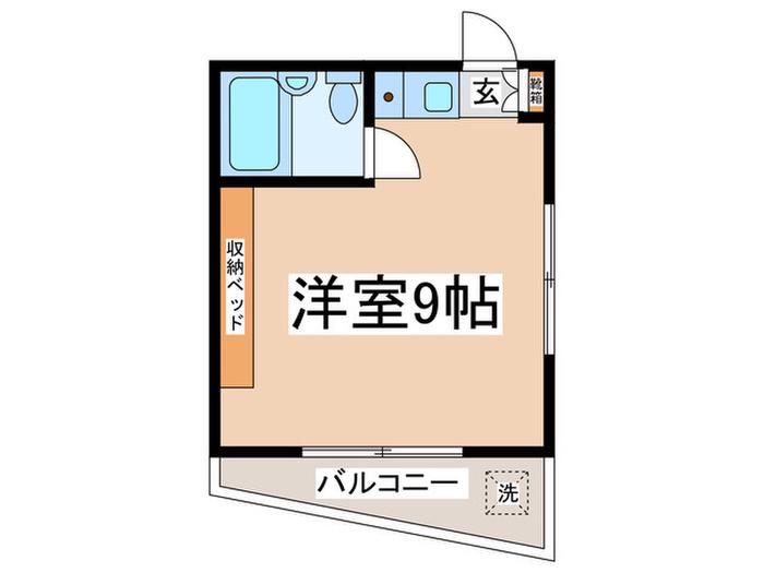 ウイリアムヒルズ桜上水(ワンルーム/4階)の間取り写真