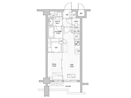 レジデンス桜新町ガーデン(1LDK/3階)の間取り写真