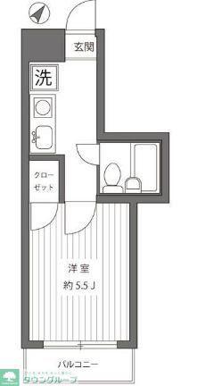 ネオハウス日吉(1K/1階)の間取り写真