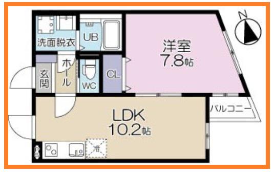 ミュゲ浅草(1LDK/4階)の間取り写真