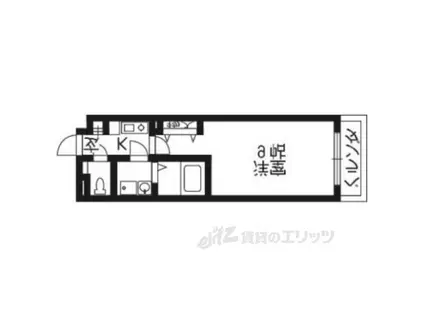 ファーストコート五条若宮(1K/2階)の間取り写真