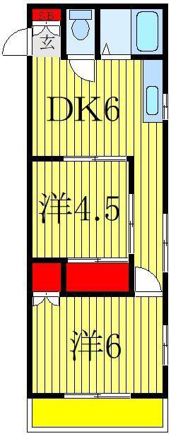 KSビル(2DK/3階)の間取り写真