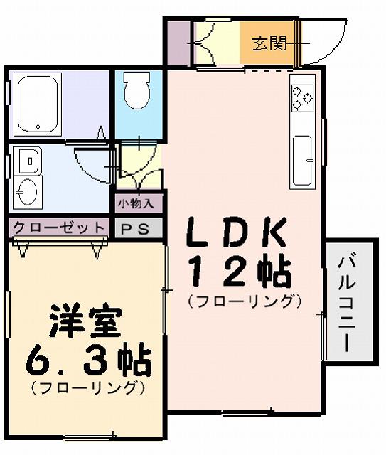 IS逗子(1LDK/1階)の間取り写真