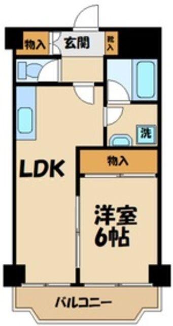 ラミアール聖蹟(1LDK/3階)の間取り写真