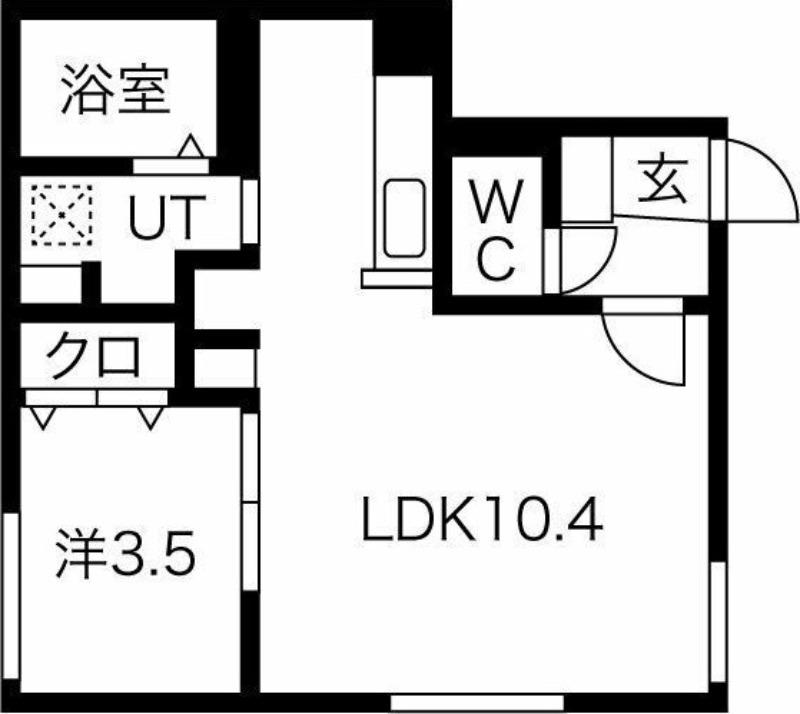 ラグナベルデ北15 PIANO(1LDK/3階)の間取り写真