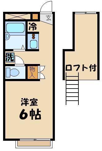 COSMO(ワンルーム/1階)の間取り写真