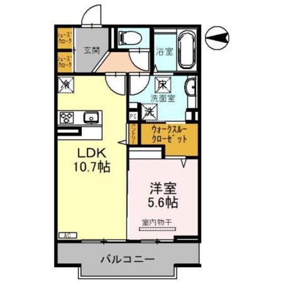 ルミナス古鍛冶町(1LDK/1階)の間取り写真