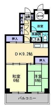アーバン茜(2DK/5階)の間取り写真