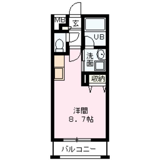 PLACIDO.K(ワンルーム/3階)の間取り写真