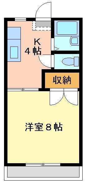 グランピア伊倉(1K/1階)の間取り写真