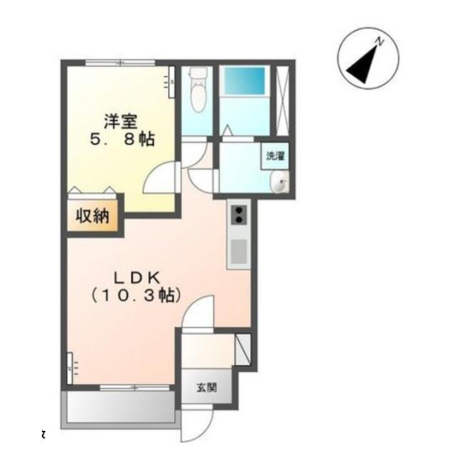 ＪＲ常磐線 湯本駅 バス乗車時間：12分 最寄りバス停で下車 徒歩10分 2階建 築12年(1LDK/1階)の間取り写真