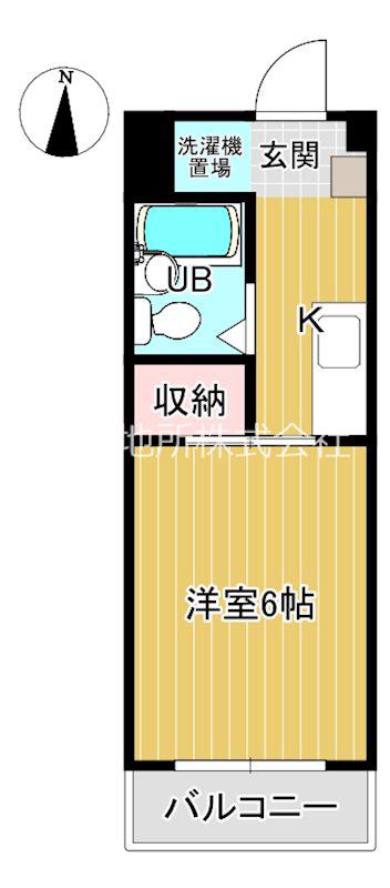 ベルトピア下関(1K/7階)の間取り写真