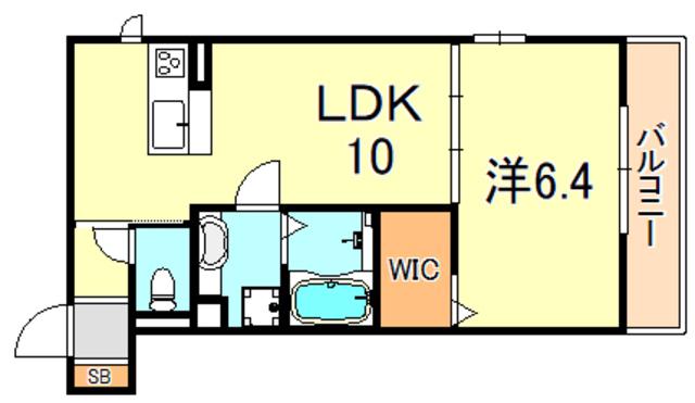 ノースヴィレッジ明石(1LDK/1階)の間取り写真