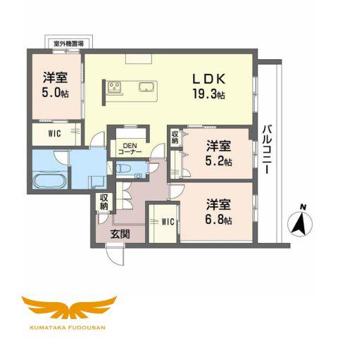 シャーメゾン光の森プレミアム(3LDK/3階)の間取り写真