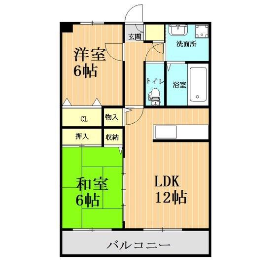 センチュリー21(2LDK/3階)の間取り写真
