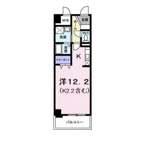 グランジュネッス(ワンルーム/3階)の間取り写真