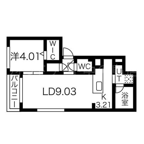 癒禅1.4(1LDK/5階)の間取り写真