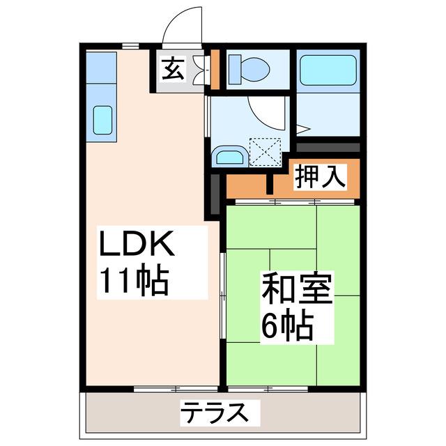 セフィラ南町(1LDK/1階)の間取り写真