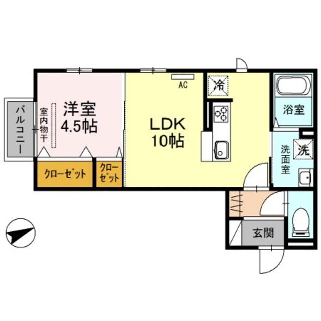 パレッティ(1LDK/2階)の間取り写真