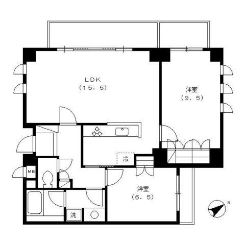 ボアセイズ(2LDK/3階)の間取り写真
