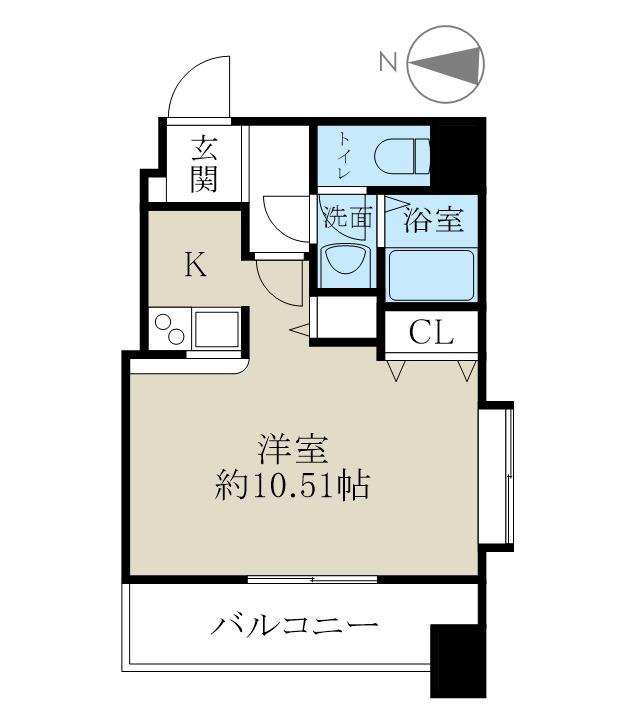 SUITE・HND(ワンルーム/4階)の間取り写真