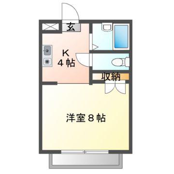 マイホームマトバ(1K/1階)の間取り写真