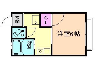 コーポラス槌屋(1K/1階)の間取り写真