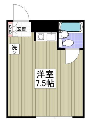 DMニューライフ湘南(ワンルーム/2階)の間取り写真