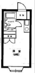 兎月ハイツ(ワンルーム/1階)の間取り写真